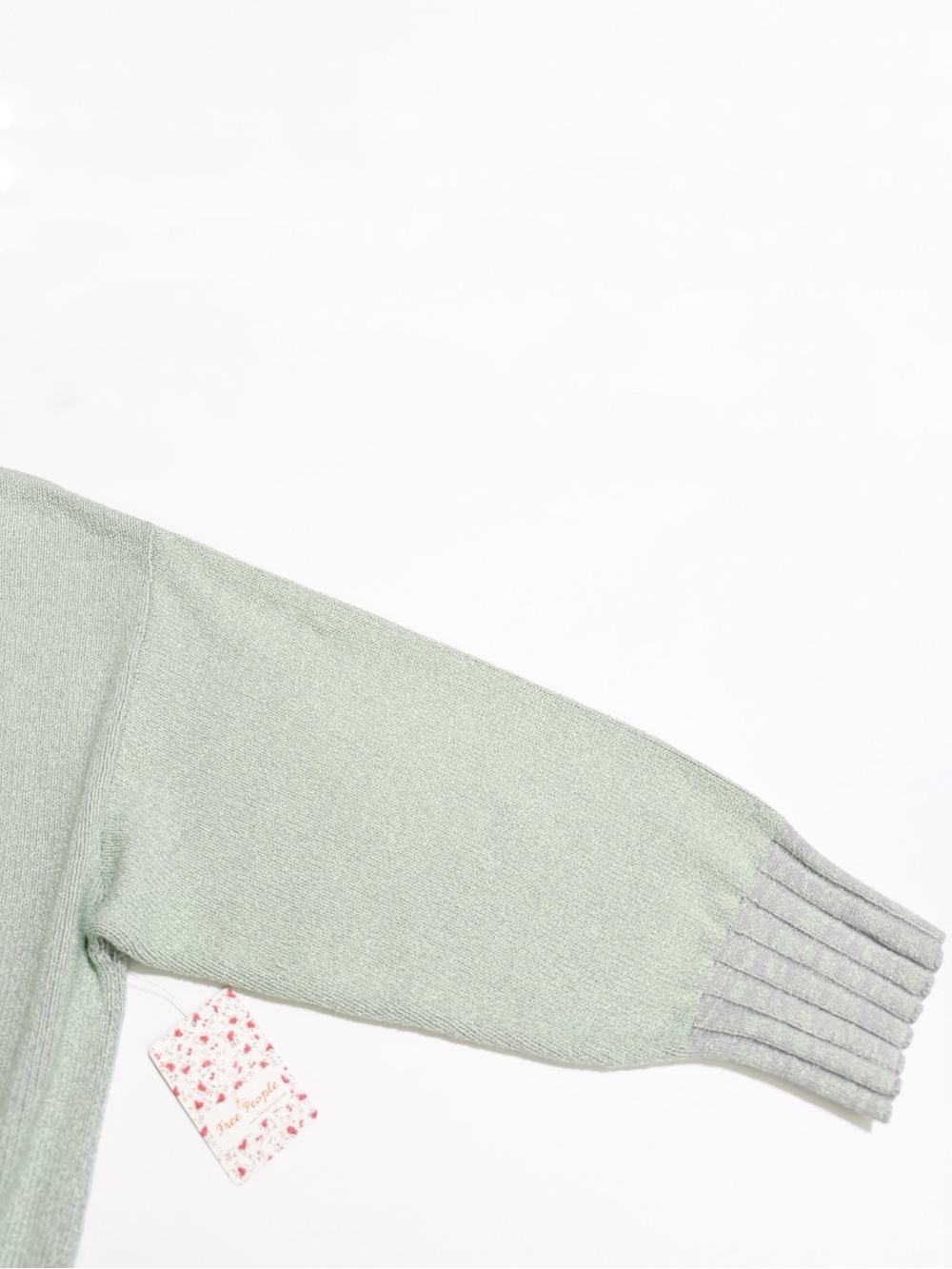 NEW Free People Street Fair Tunic Sweater Oversized Lime Gray Size L - Picture 9 of 15